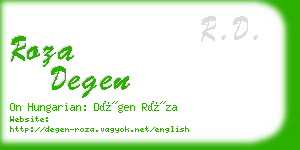 roza degen business card